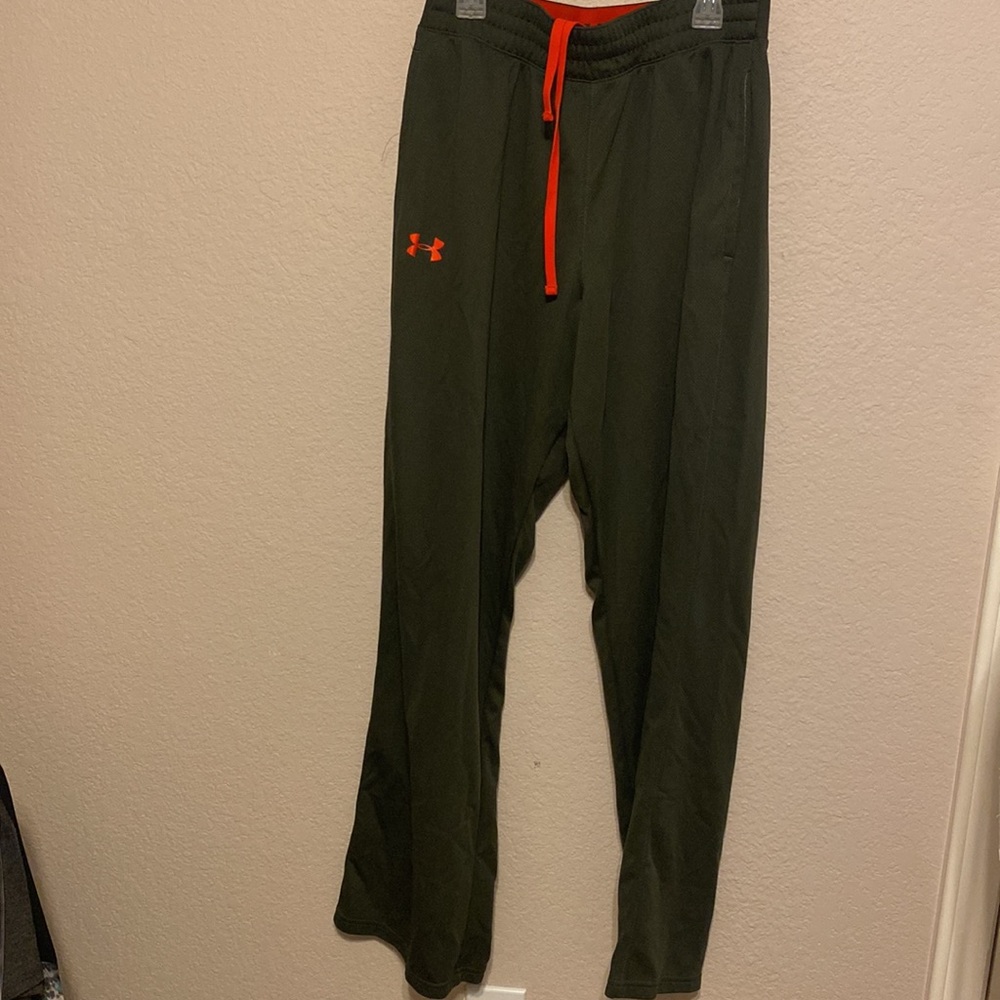Under Armor Forest Green Mesh Athletic Pants - Picture 4 of 6